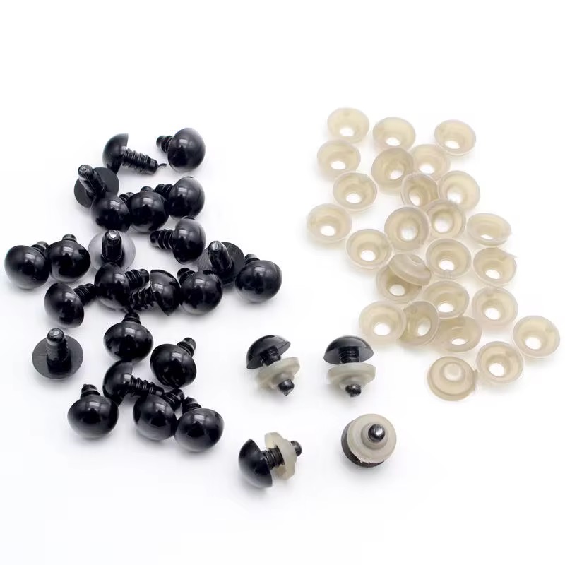 ochisori negri pentru jucarii 6mm set 3perechi